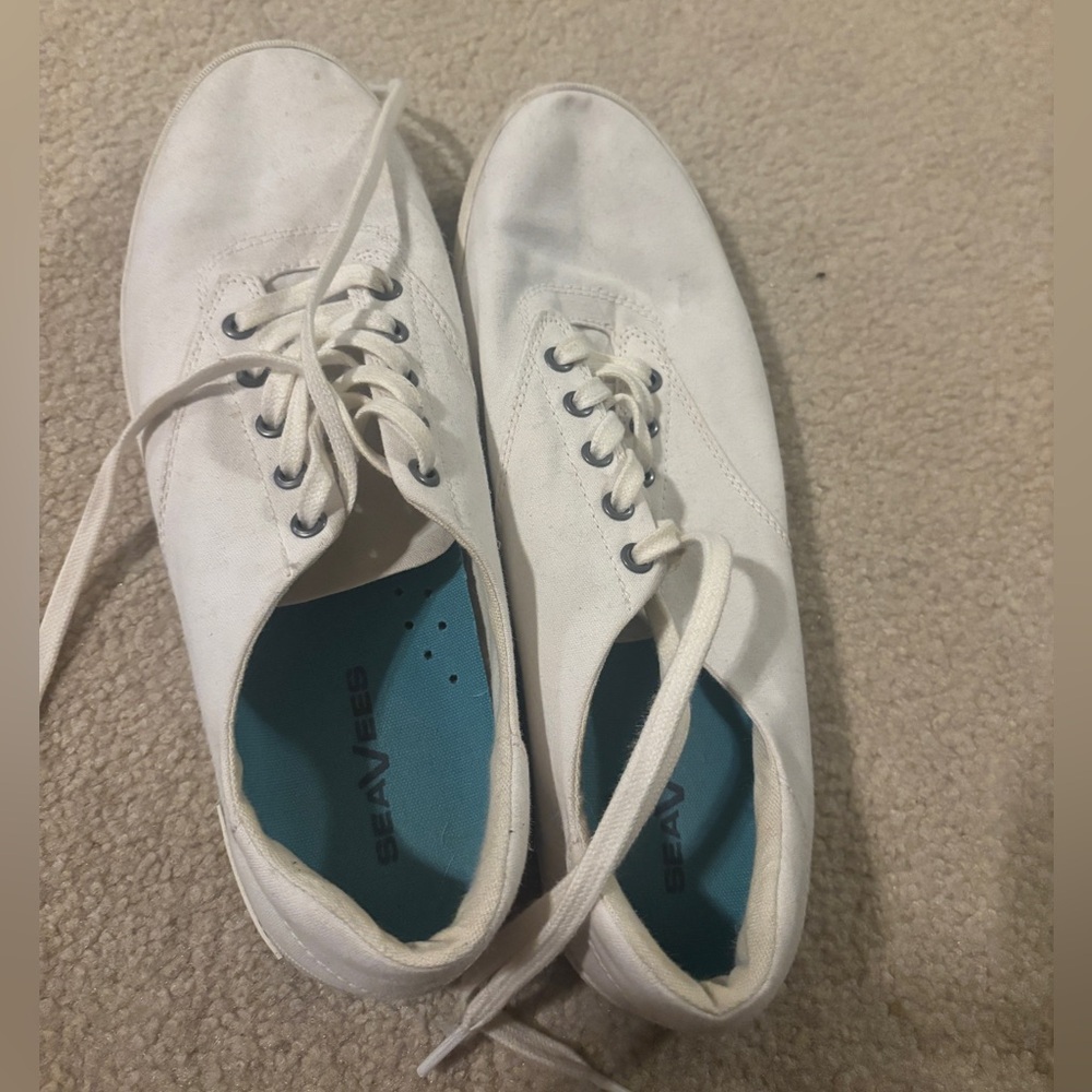 SeaVees Women's White Canvas Sneakers
